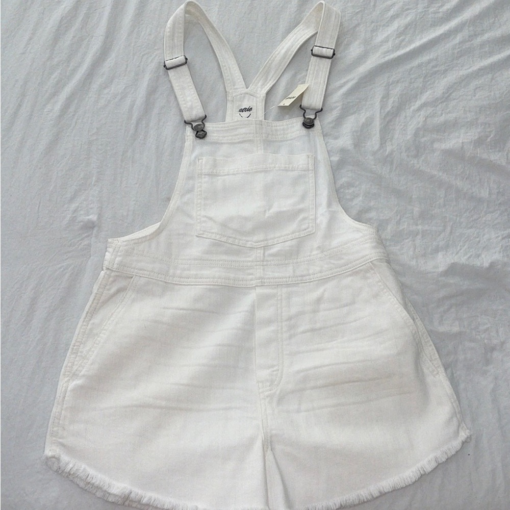 Aerie White Overalls